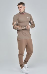 Brown Essential Short Sleeve Muscle Fit T-Shirt sold by Siksilk
