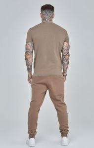 Brown Essential Short Sleeve Muscle Fit T-Shirt sold by Siksilk