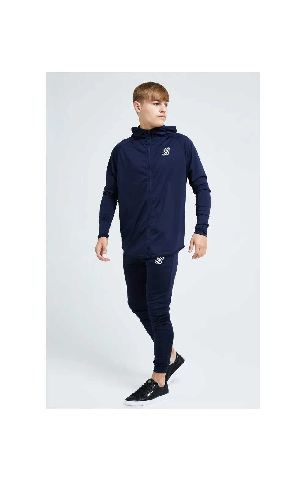 Boys Illusive Navy Zip Thru Hoodie sold by Siksilk product image thumbnail 5