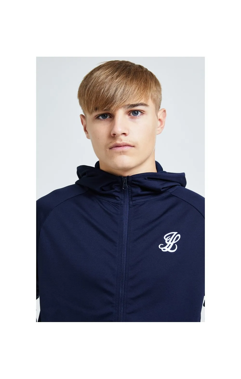 Boys Illusive Navy Zip Thru Hoodie sold by Siksilk product image thumbnail 2