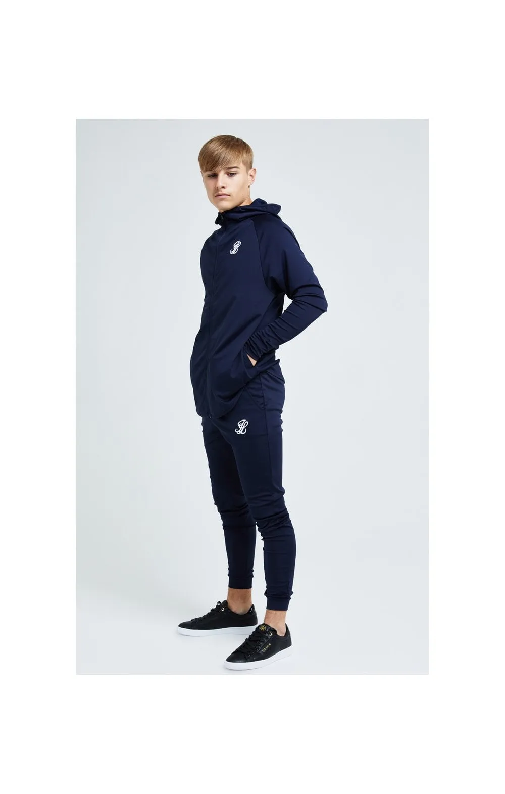 Boys Illusive Navy Zip Thru Hoodie sold by Siksilk product image thumbnail 4