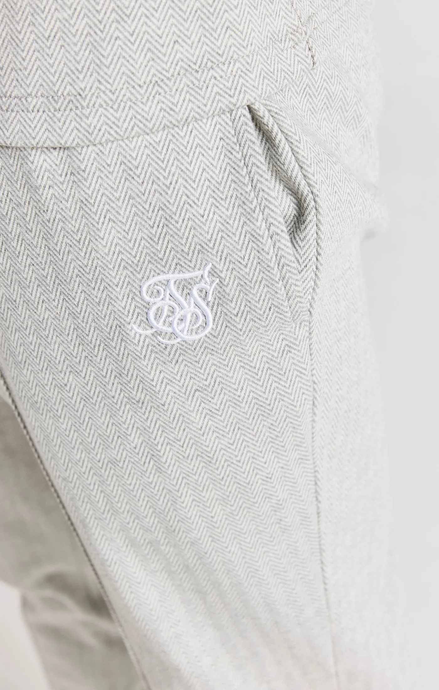 Grey Herringbone Track Pant sold by Siksilk product image thumbnail 5