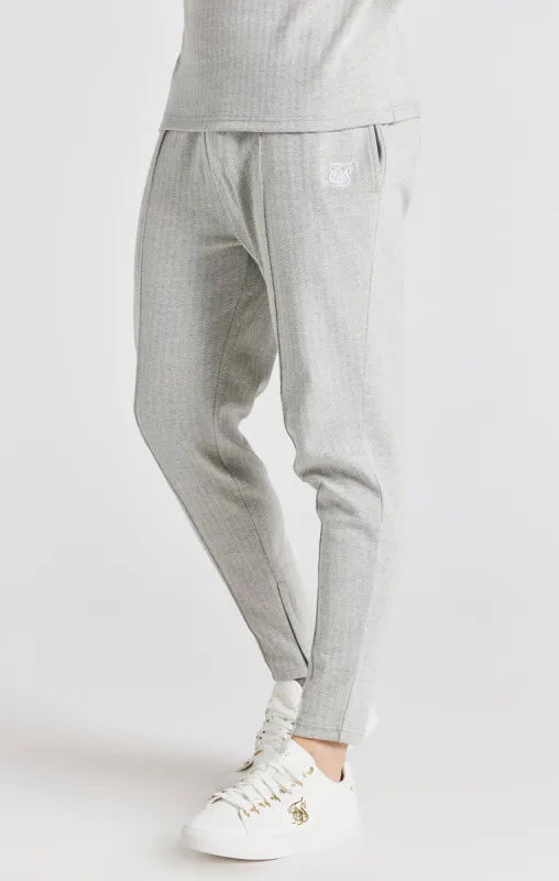 Grey Herringbone Track Pant sold by Siksilk