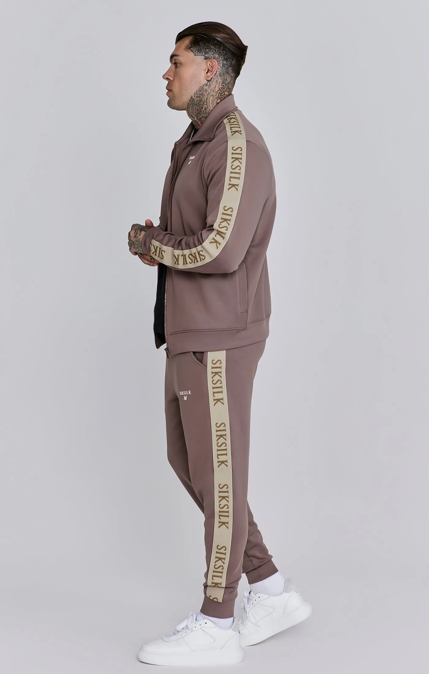 Brown Track Top sold by Siksilk product image thumbnail 4