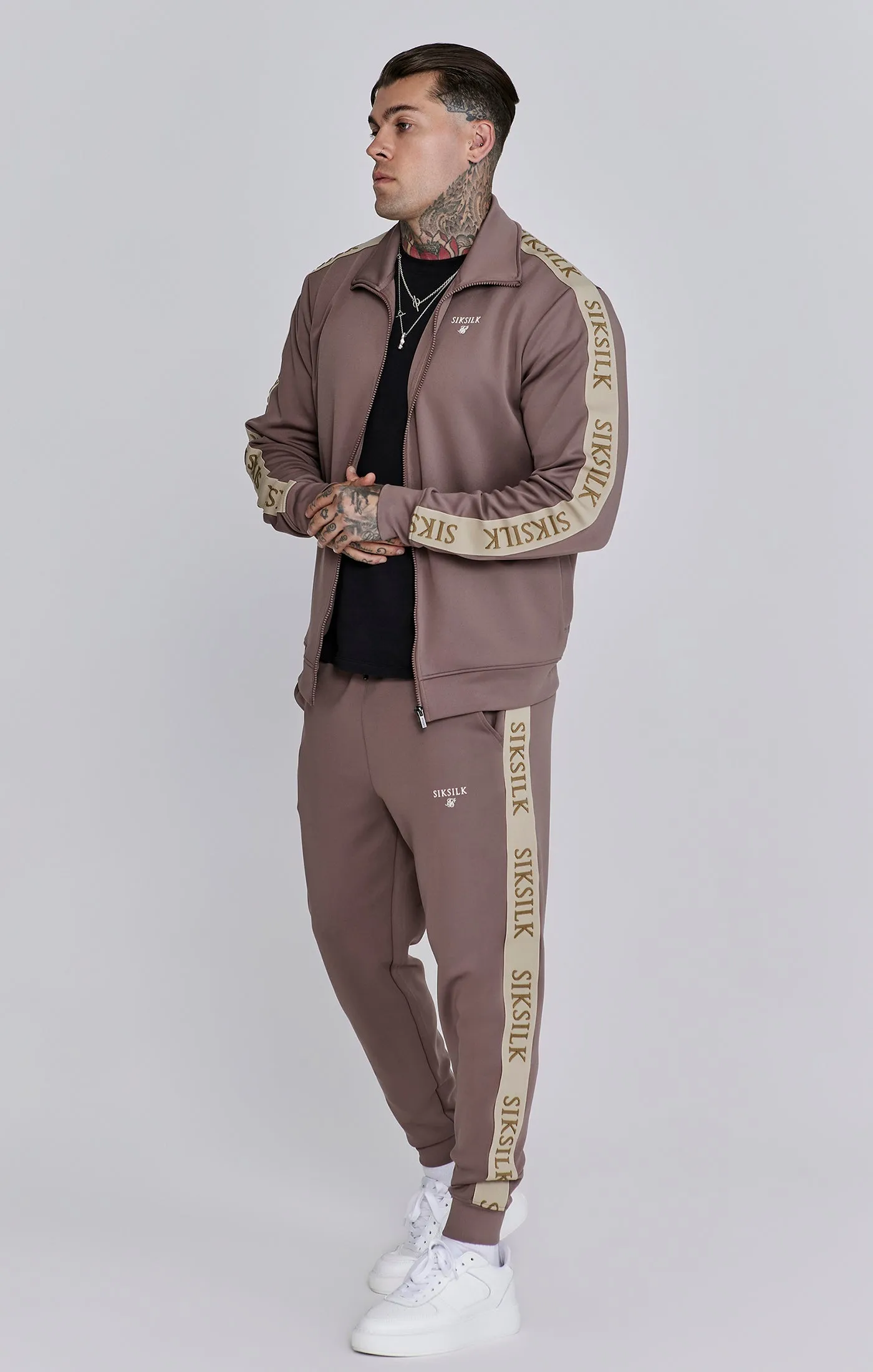 Brown Track Top sold by Siksilk product image thumbnail 2