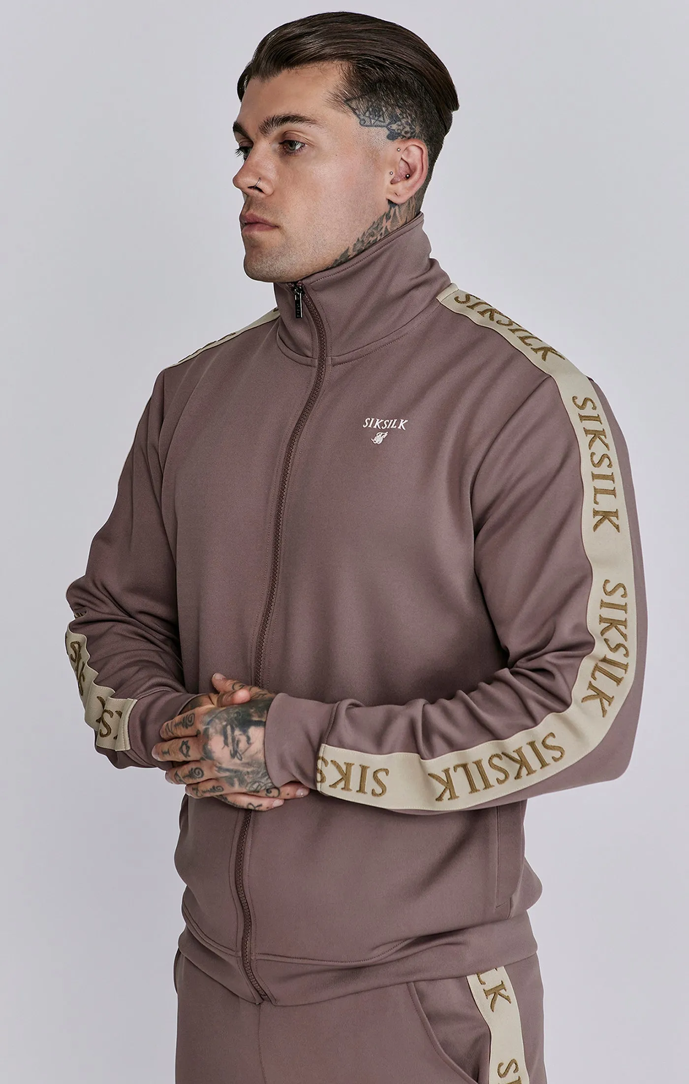 Brown Track Top sold by Siksilk