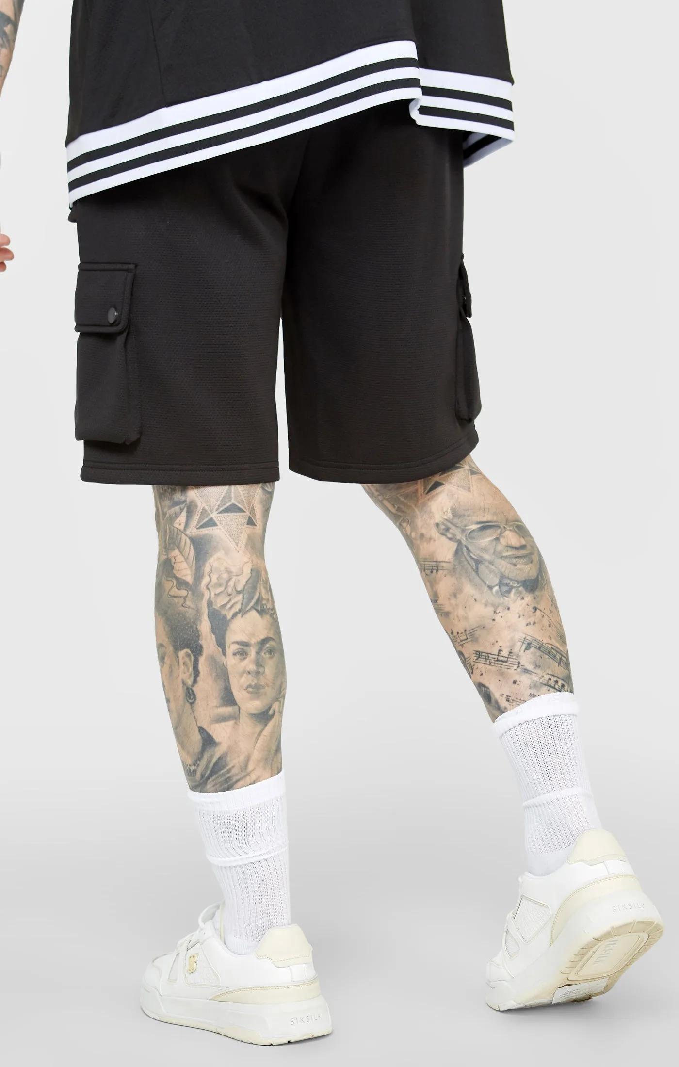 Black Casual Cargo Pocket Short sold by Siksilk product image thumbnail 4