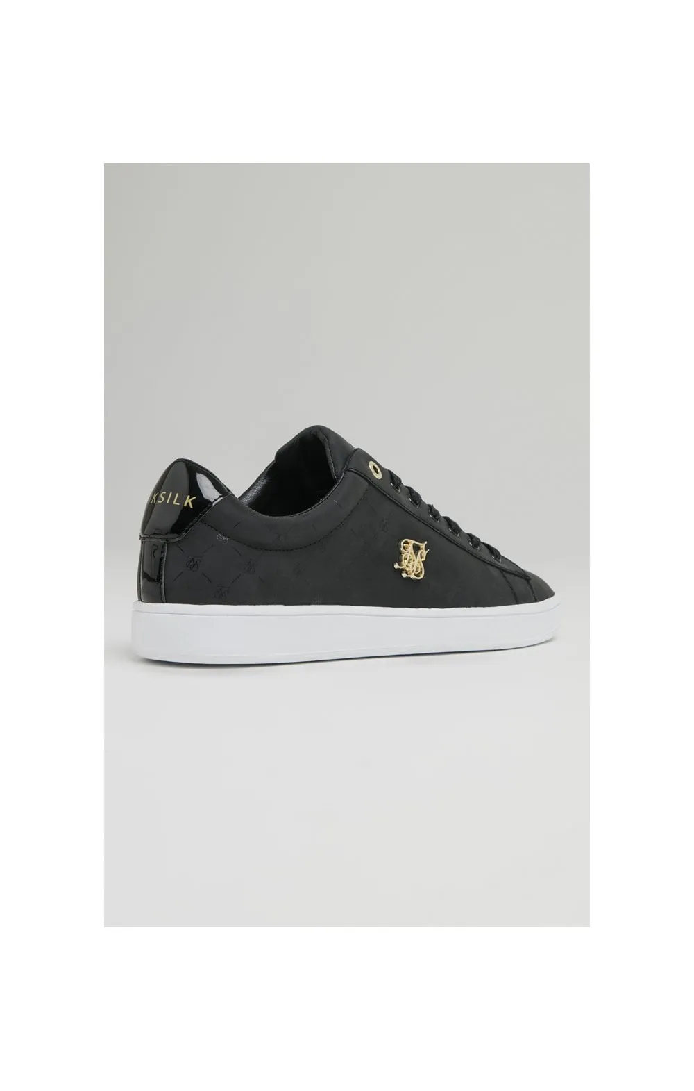 Black Low-Top Casual Monogram Trainer sold by Siksilk product image thumbnail 3