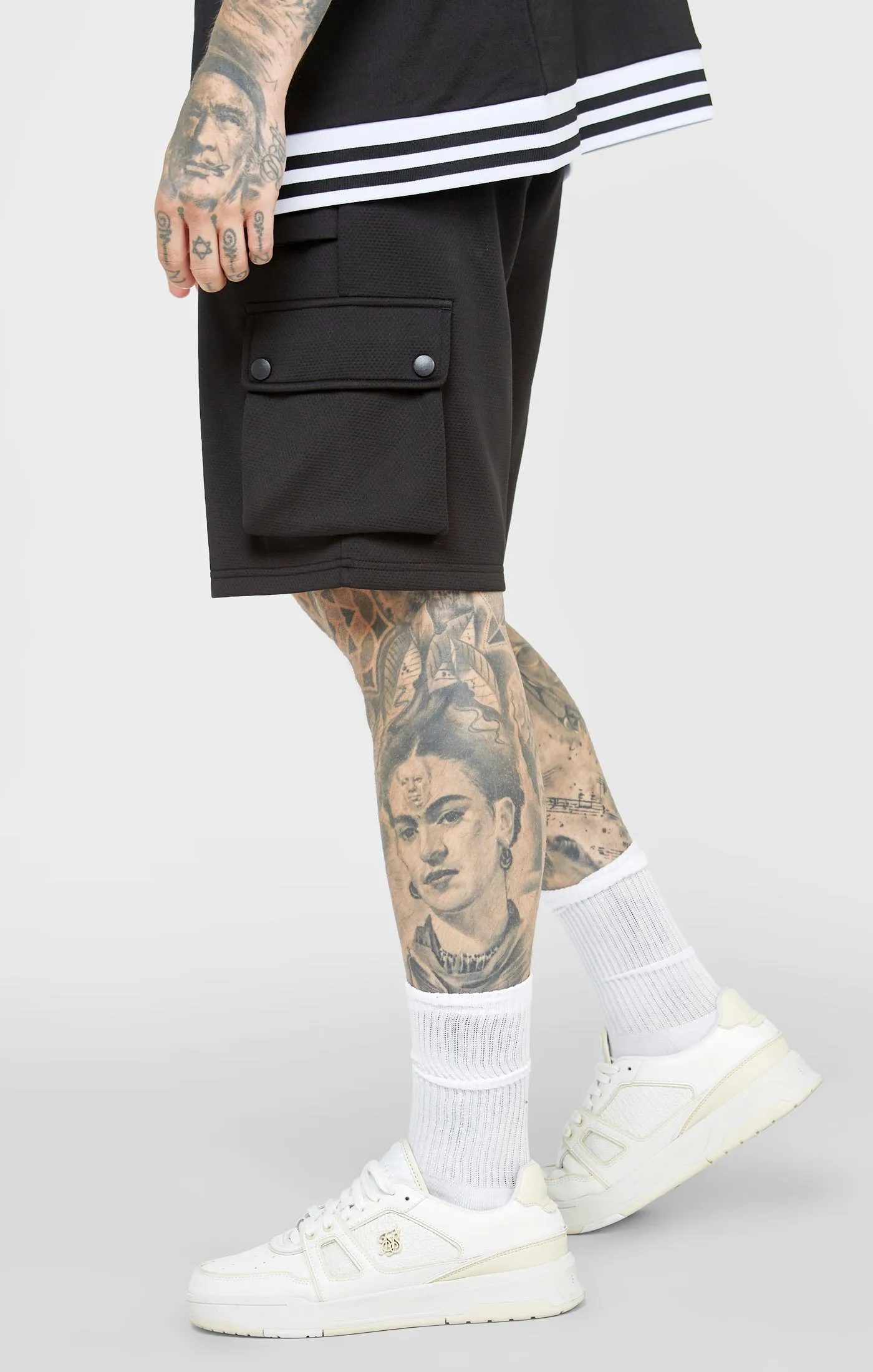 Black Casual Cargo Pocket Short sold by Siksilk product image thumbnail 2