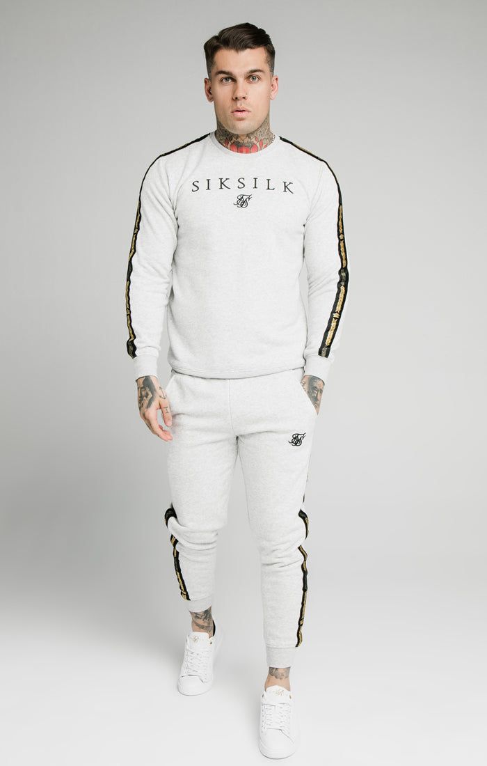 SikSilk Prestige Crew Sweat - Grey Marl sold by Siksilk product image thumbnail 4
