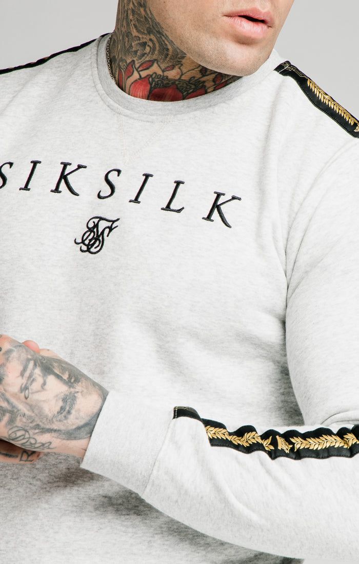 SikSilk Prestige Crew Sweat - Grey Marl sold by Siksilk product image thumbnail 2