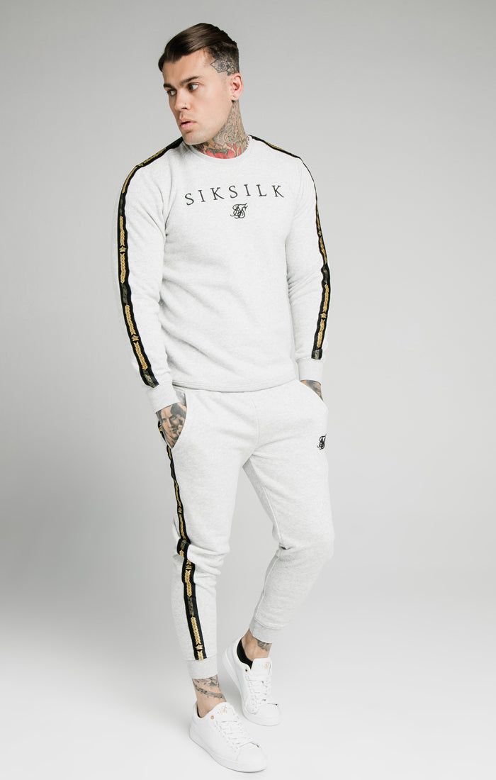 SikSilk Prestige Crew Sweat - Grey Marl sold by Siksilk product image thumbnail 3