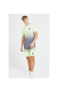 Illusive London Blaze Fade Tee - Dark Grey & Lime sold by Siksilk