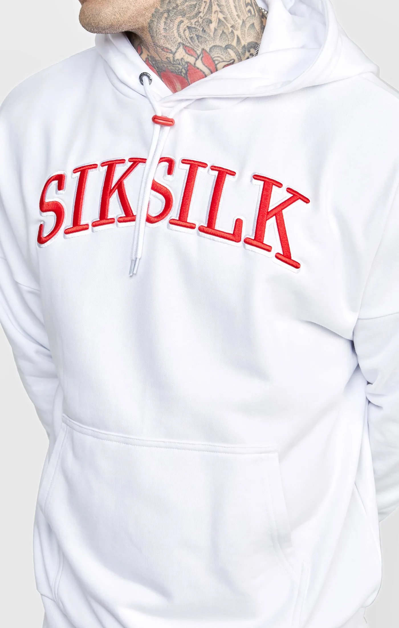 White Logo Oversized Hoodie sold by Siksilk product image thumbnail 2