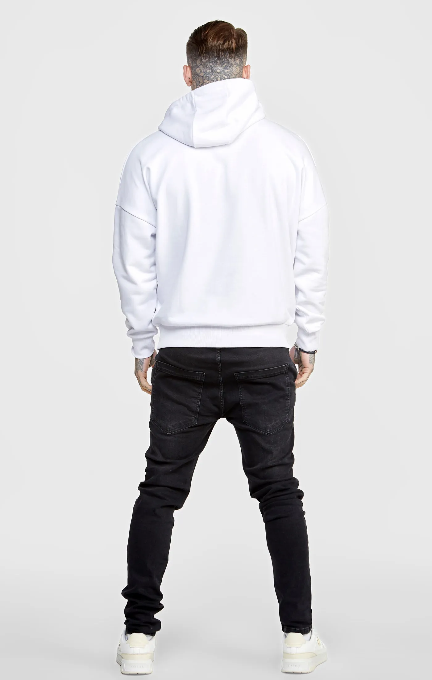 White Logo Oversized Hoodie sold by Siksilk product image thumbnail 5