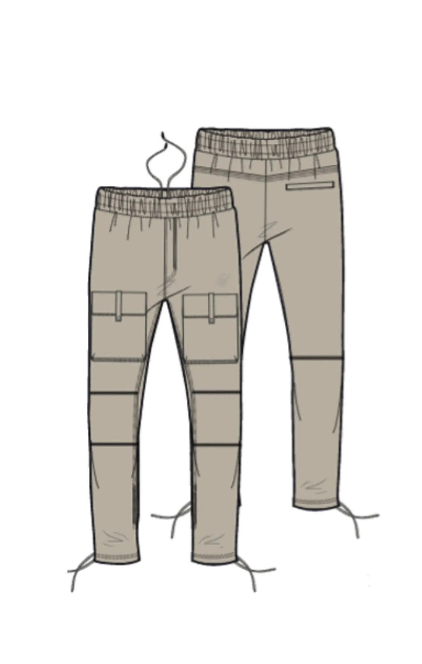 Khaki Toggle Cuff Cargo sold by Siksilk