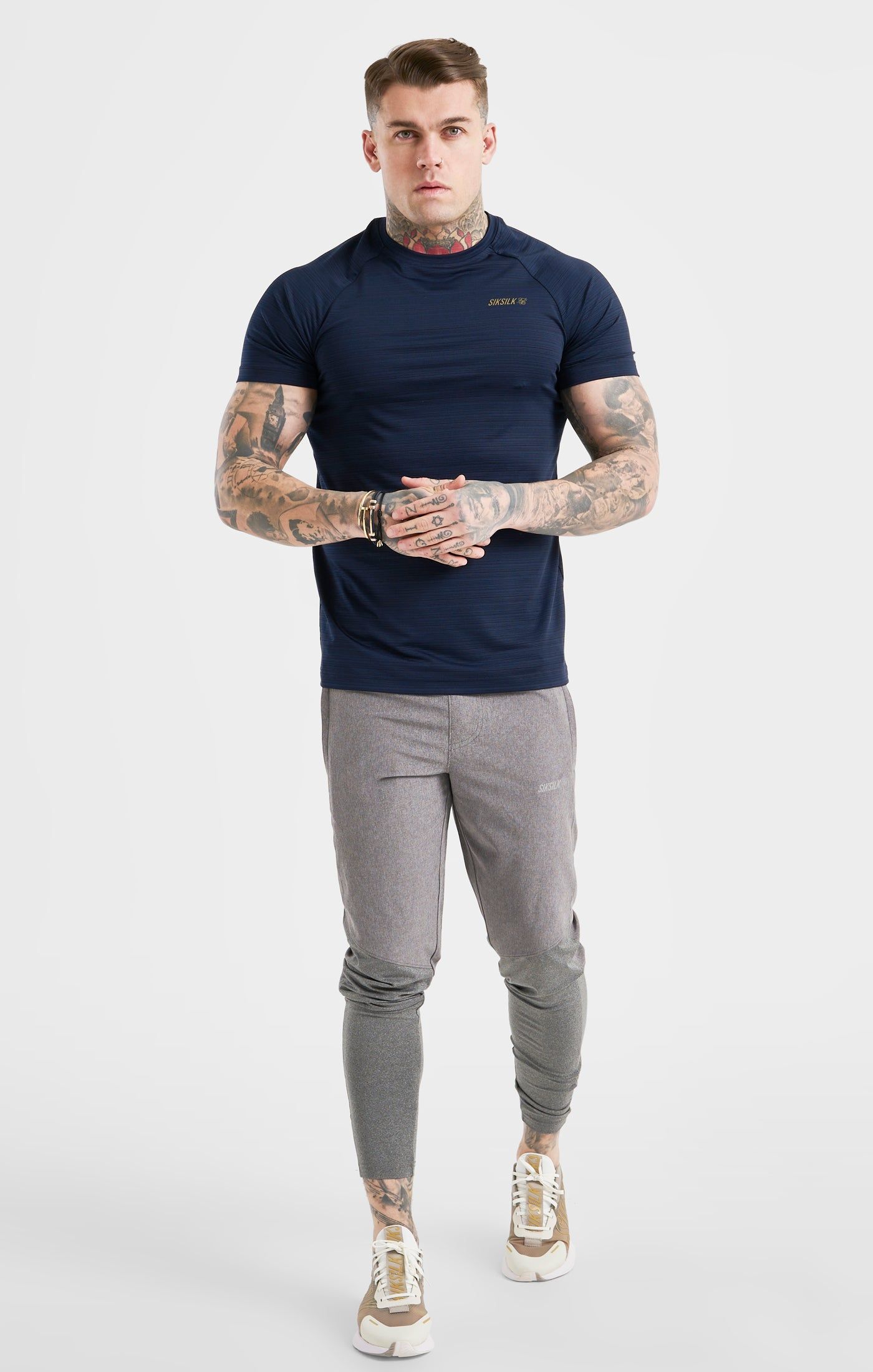 Navy Sports Poly T-Shirt sold by Siksilk product image thumbnail 3
