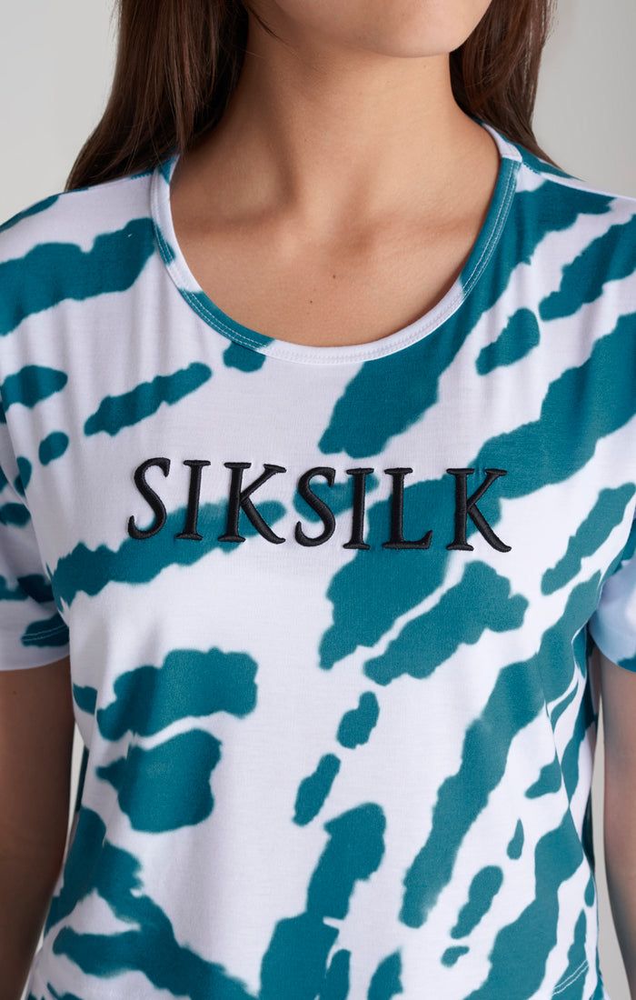 Girls White Tie Dye Cropped T-Shirt sold by Siksilk product image thumbnail 3
