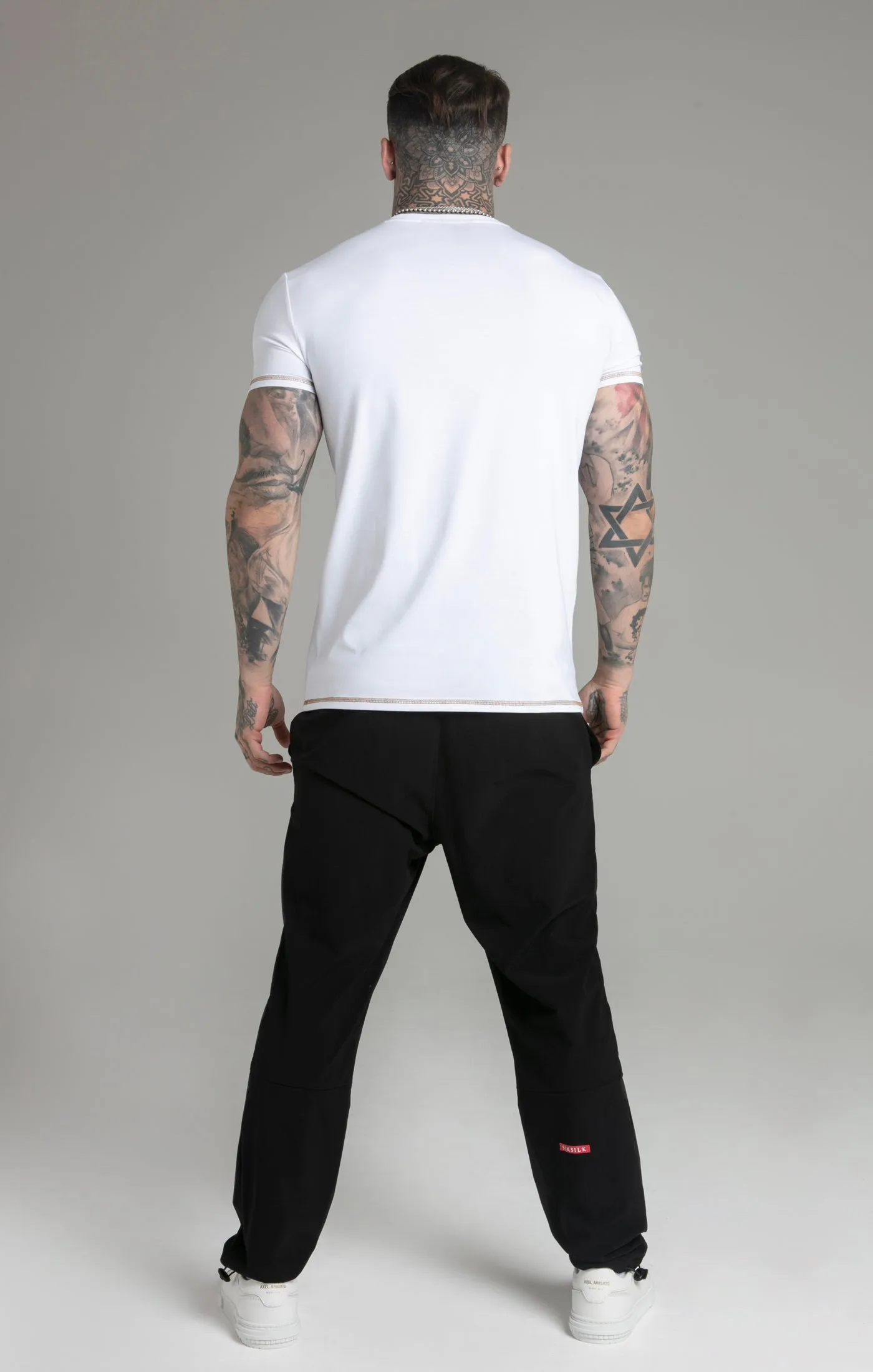 White Muscle Fit T-Shirt sold by Siksilk product image thumbnail 5