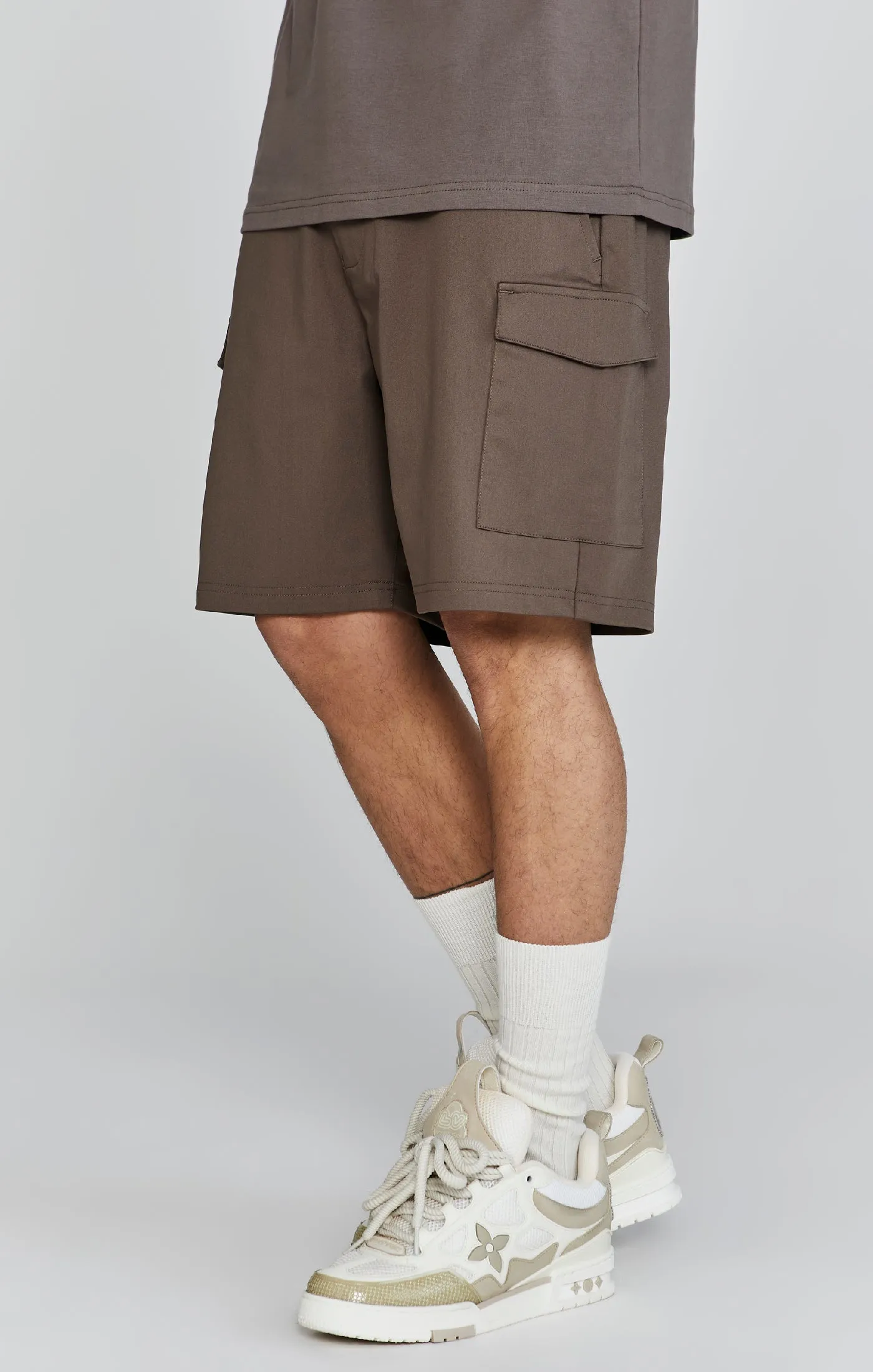 Brown Cargo Shorts sold by Siksilk