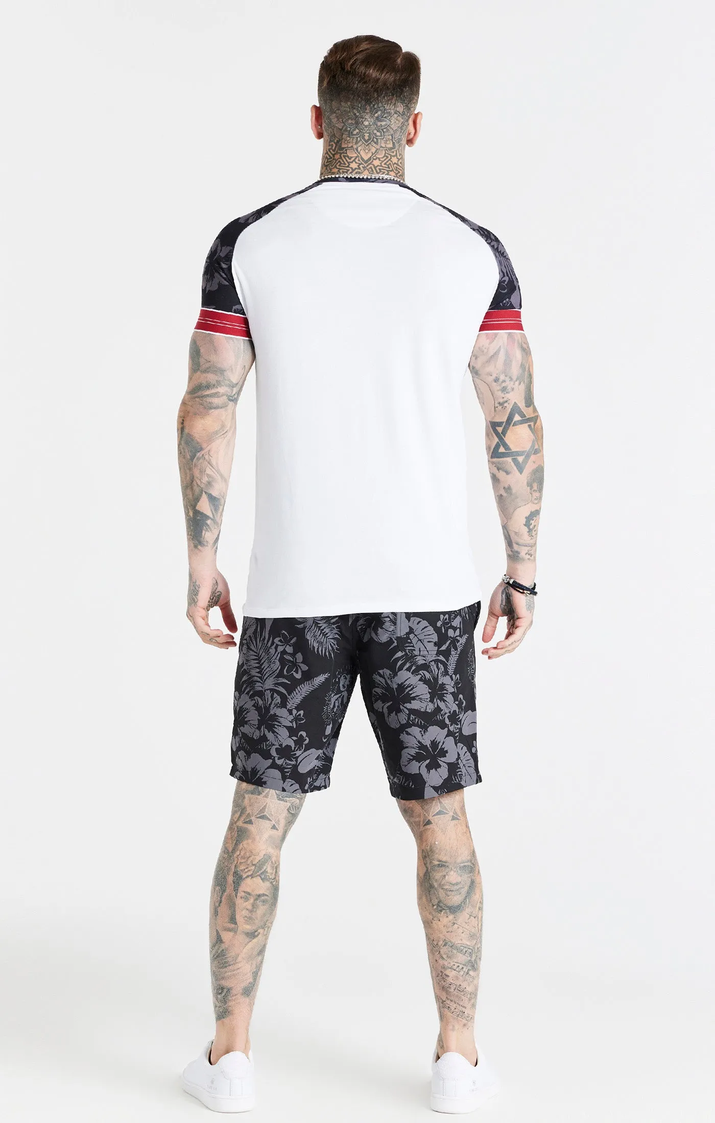 SikSilk S/S Hawaii Status Tech Tee - White & Black Hawaii sold by Siksilk product image thumbnail 5