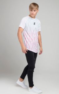 Illusive London Fade Stripe Tee - White sold by Siksilk