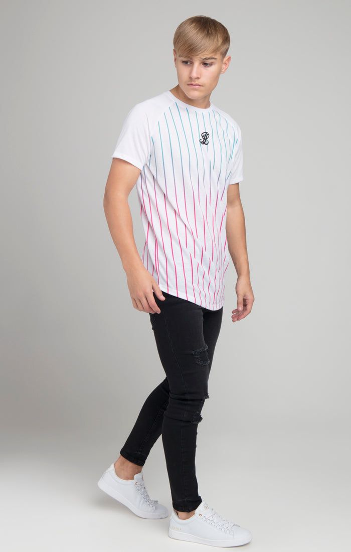 Illusive London Fade Stripe Tee - White sold by Siksilk product image thumbnail 4