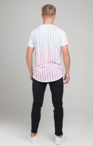Illusive London Fade Stripe Tee - White sold by Siksilk