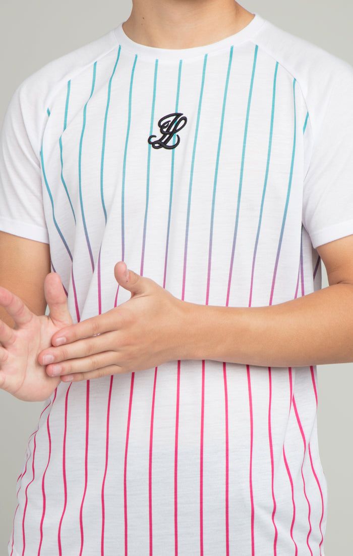 Illusive London Fade Stripe Tee - White sold by Siksilk product image thumbnail 2