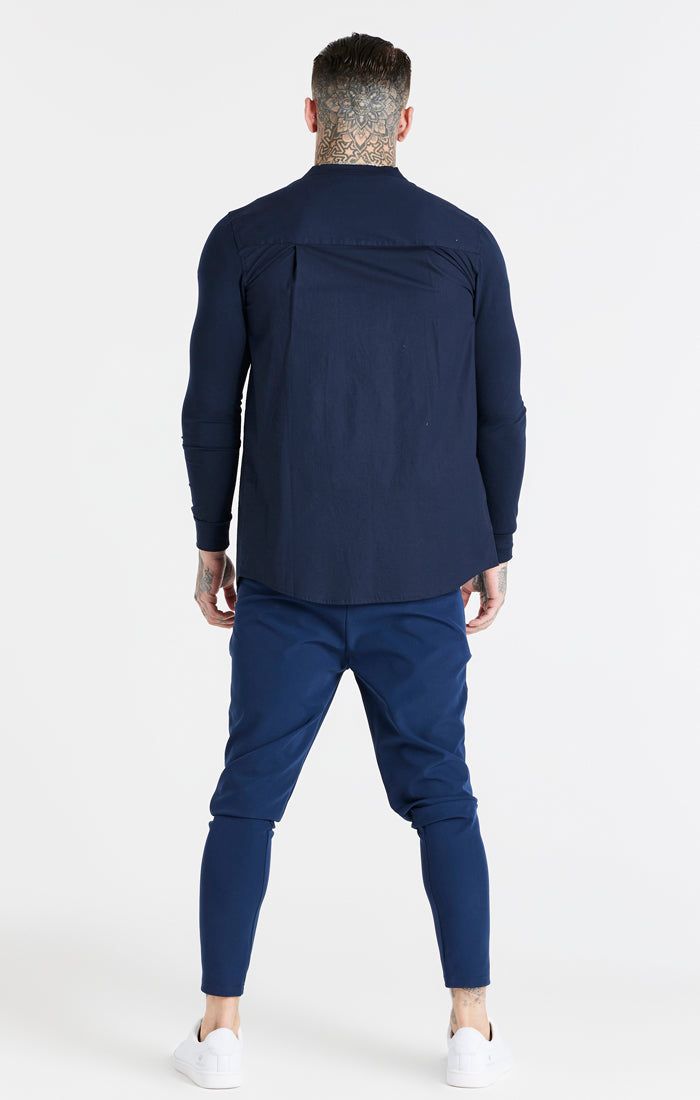 SikSilk L/S Zip Shirt - Navy sold by Siksilk product image thumbnail 8