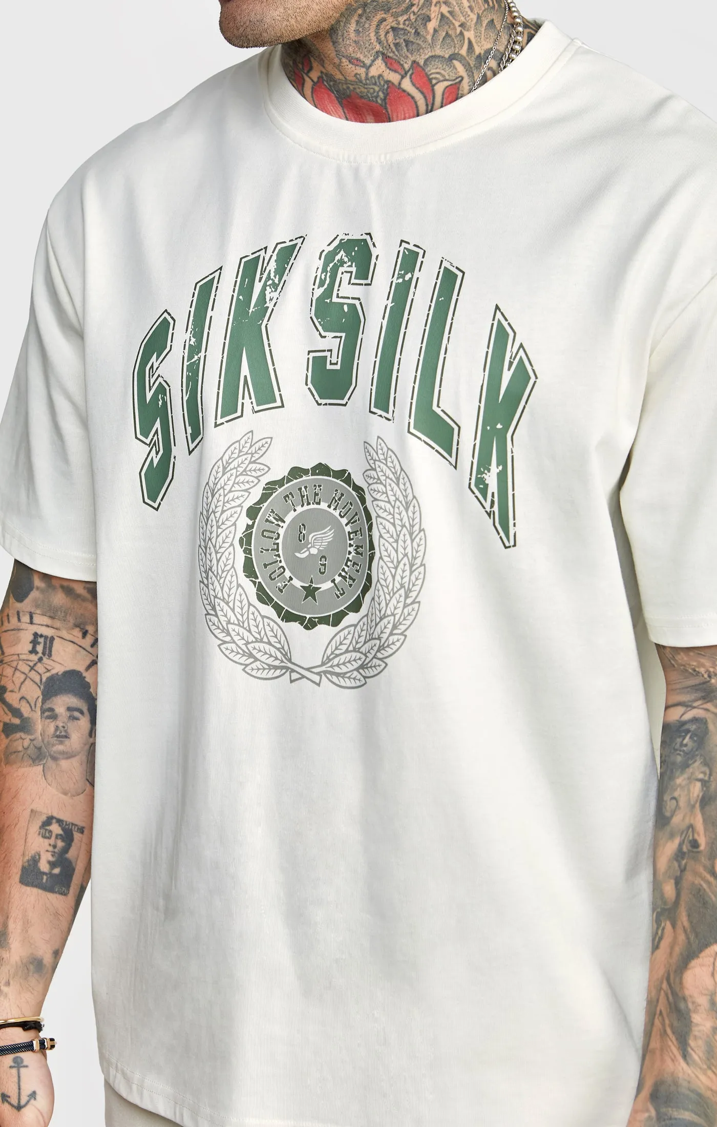 Ecru Oversized Graphic T-Shirt sold by Siksilk product image thumbnail 2