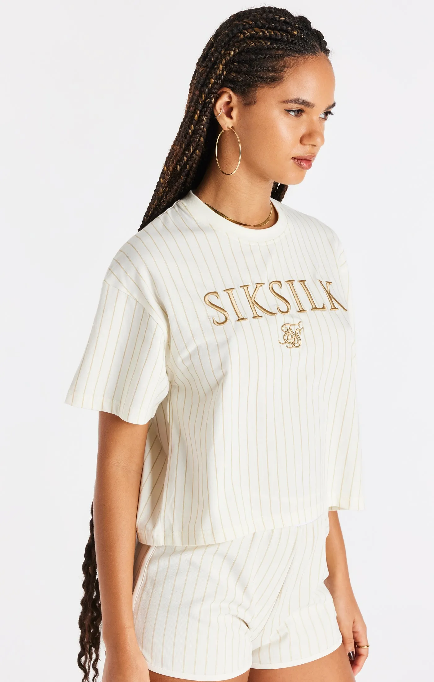 Ecru Stripe T-Shirt sold by Siksilk