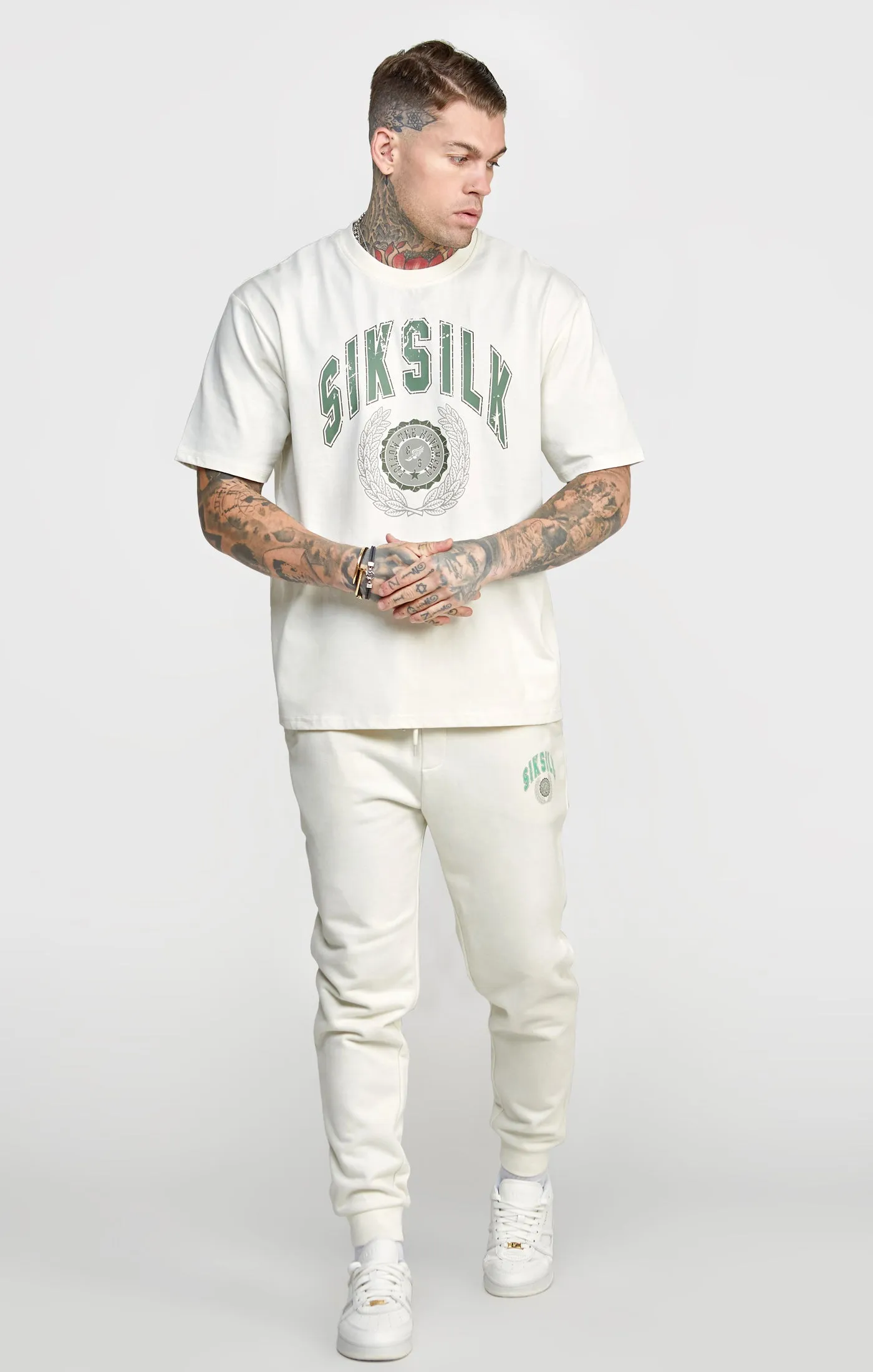 Ecru Oversized Graphic T-Shirt sold by Siksilk product image thumbnail 3