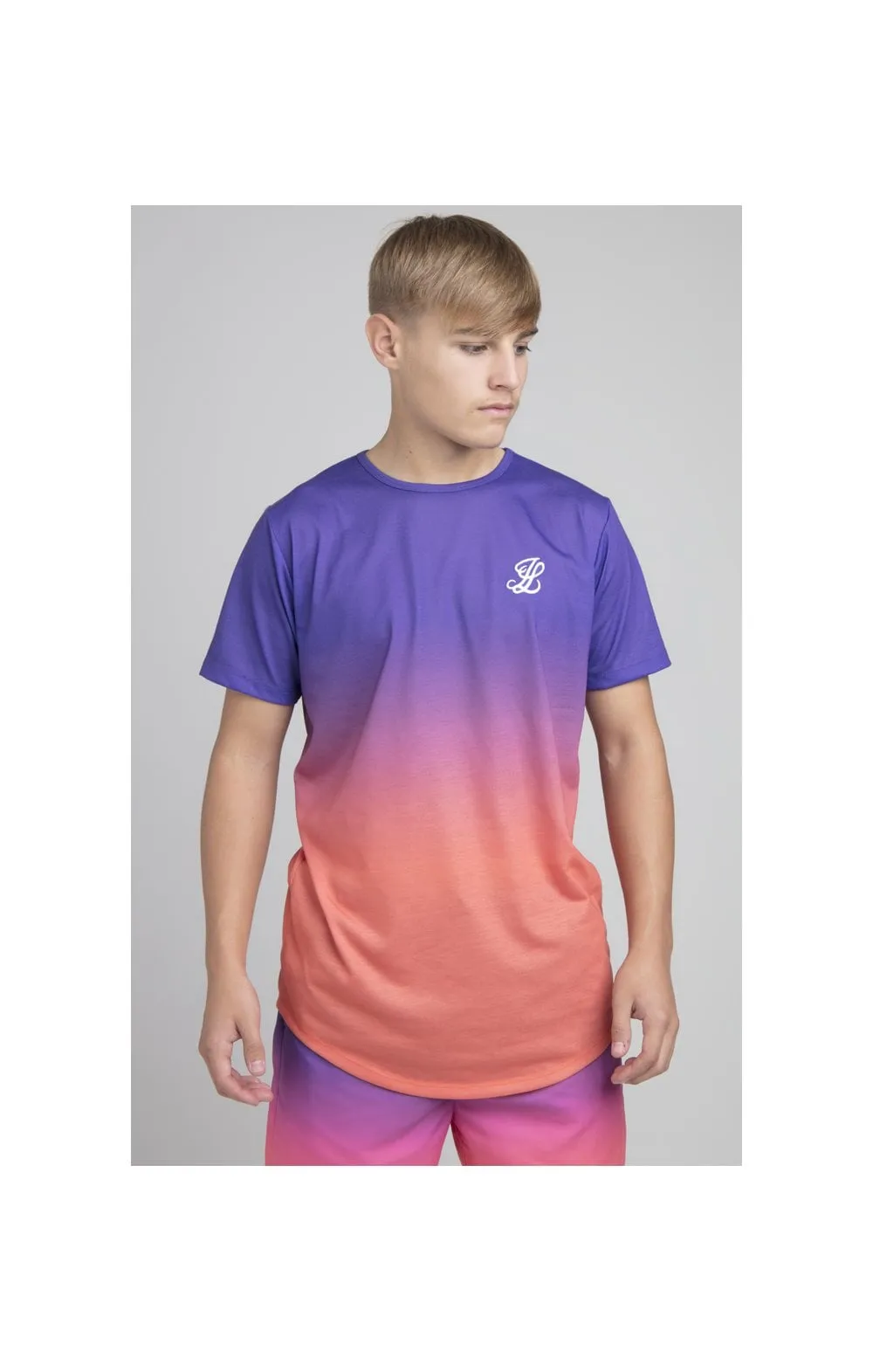 Boys Illusive Purple Fade T-Shirt sold by Siksilk
