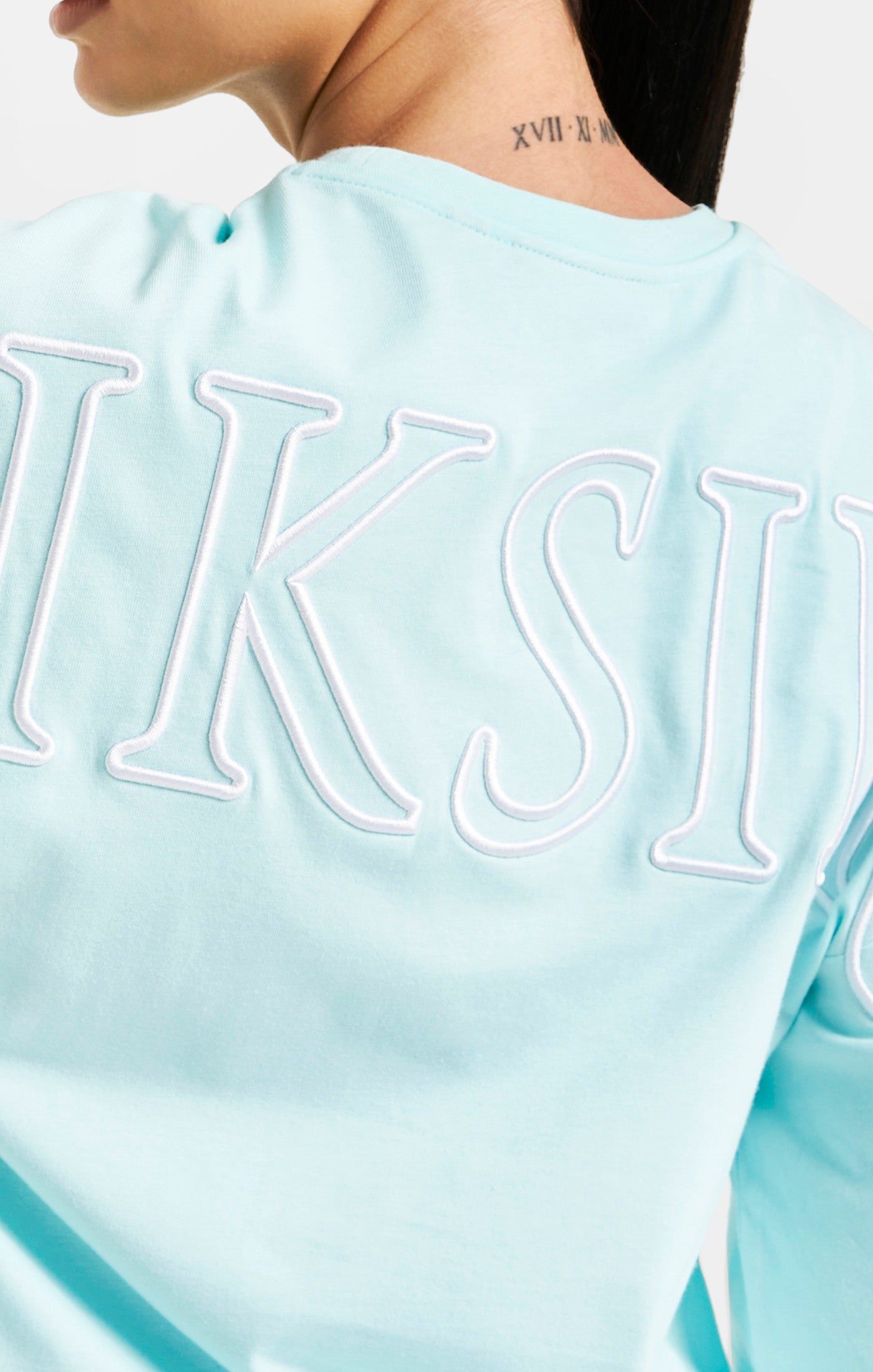 Aqua Branded Crop T-Shirt sold by Siksilk product image thumbnail 2