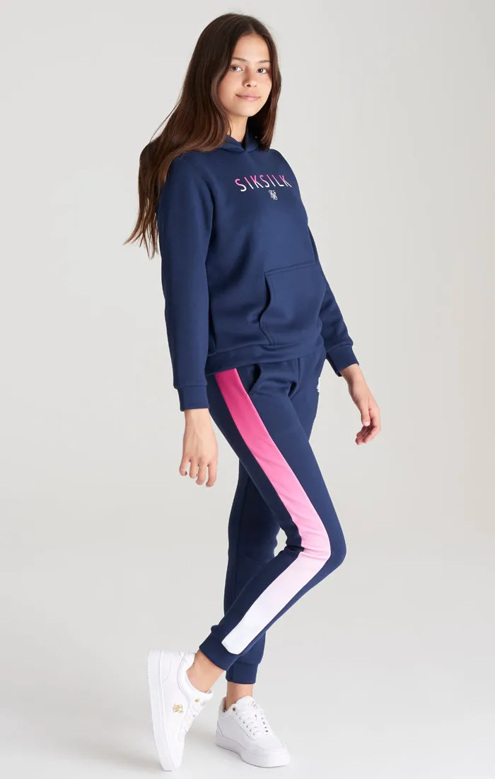 Girls Navy Fade Logo Track Top sold by Siksilk product image thumbnail 5