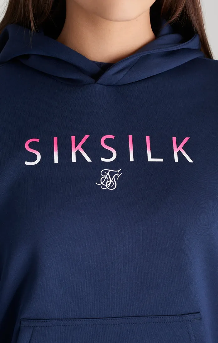 Girls Navy Fade Logo Track Top sold by Siksilk product image thumbnail 3