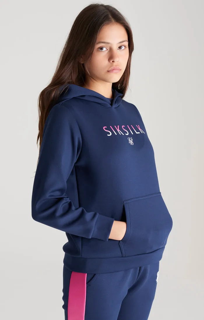 Girls Navy Fade Logo Track Top sold by Siksilk
