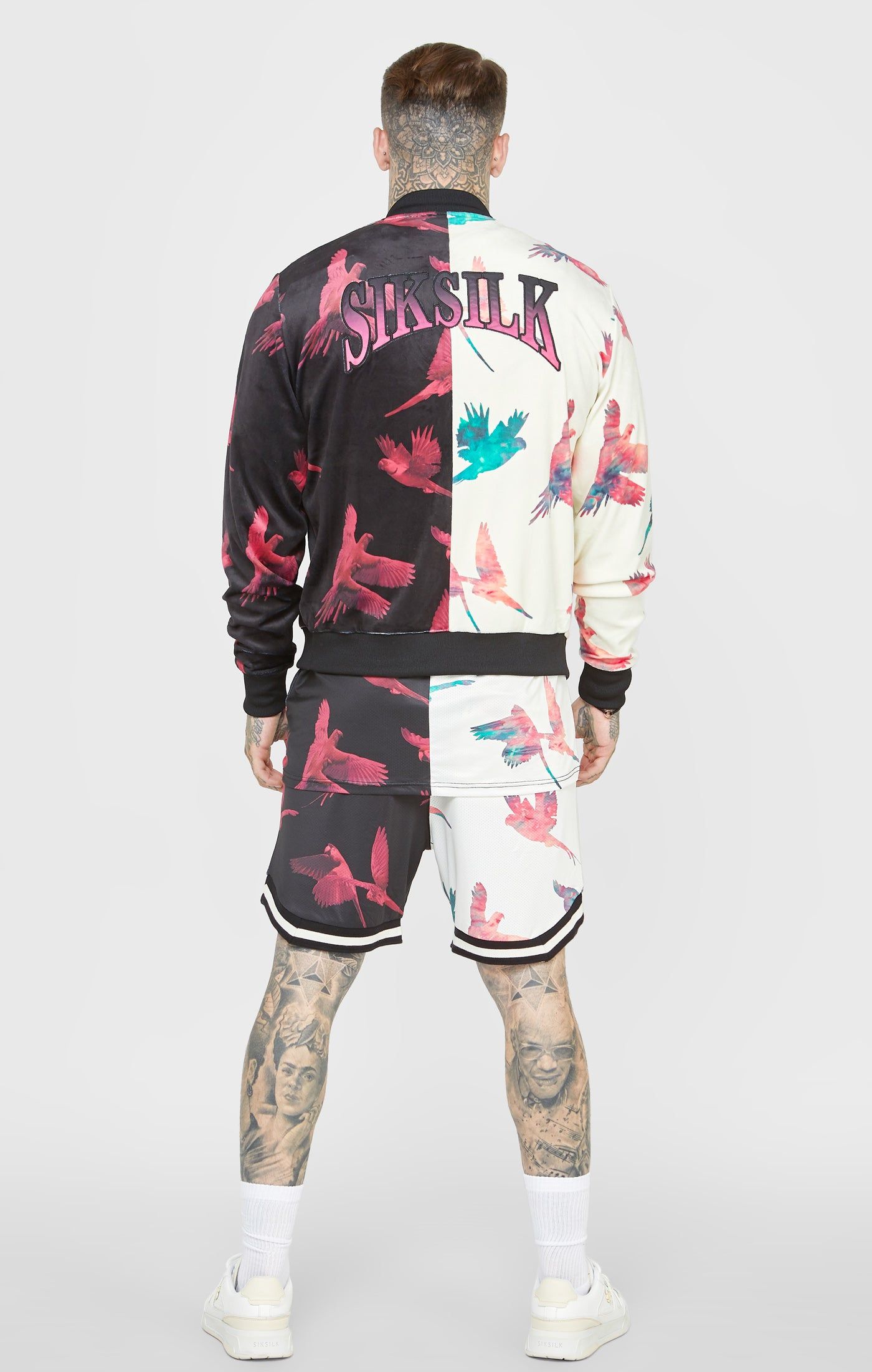 Ecru Print Bomber Jacket sold by Siksilk product image thumbnail 5