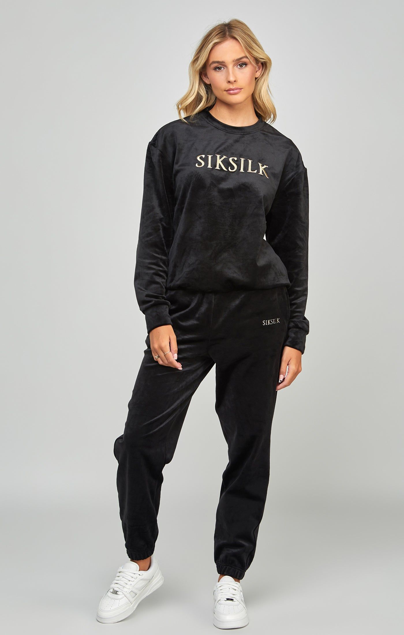 Black Velour Oversized Sweatshirt sold by Siksilk product image thumbnail 4