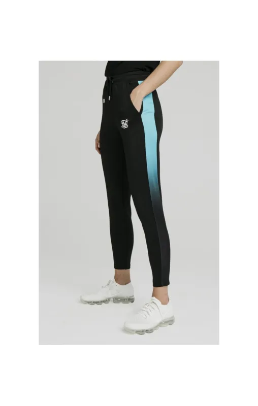 SikSilk Fade Track Pants - Black & Teal sold by Siksilk