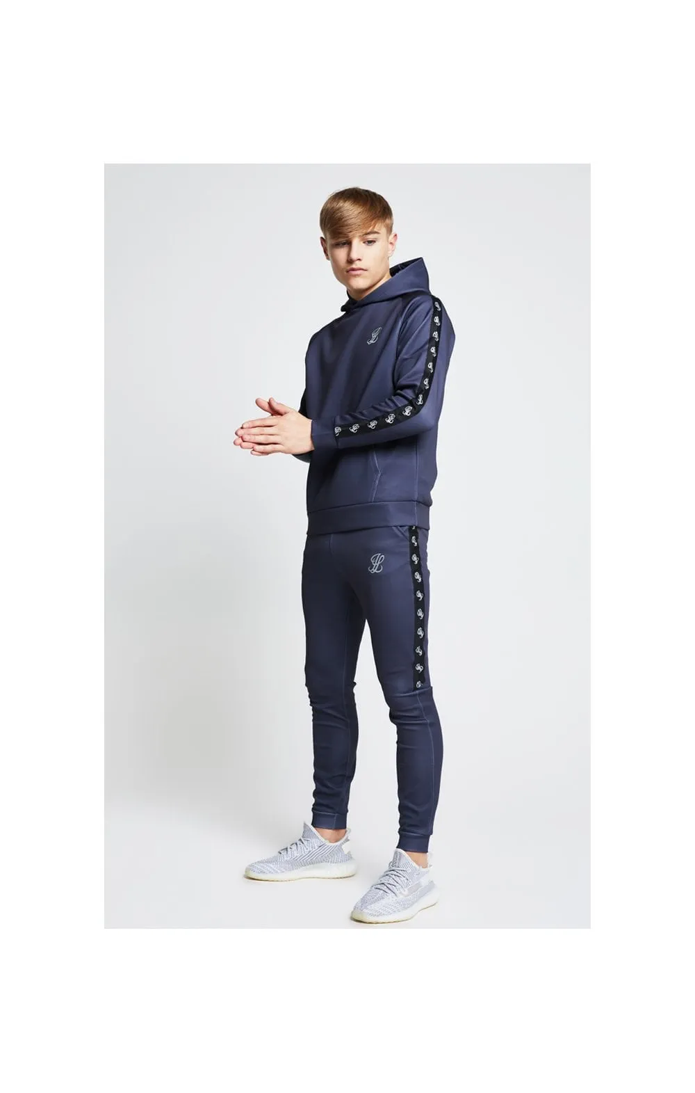 Illusive London Taped Overhead Hoodie - Grey sold by Siksilk product image thumbnail 4