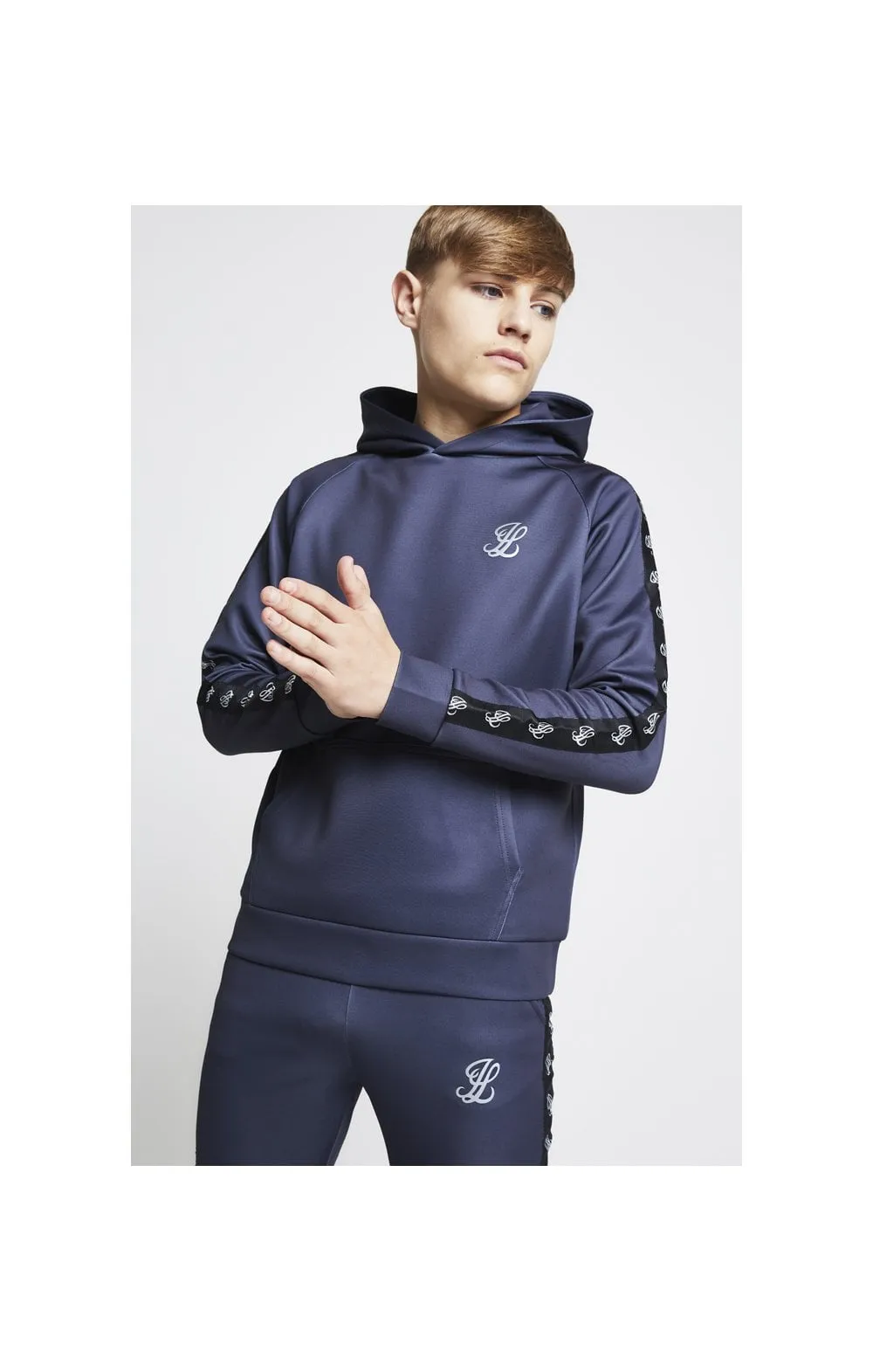Illusive London Taped Overhead Hoodie - Grey sold by Siksilk