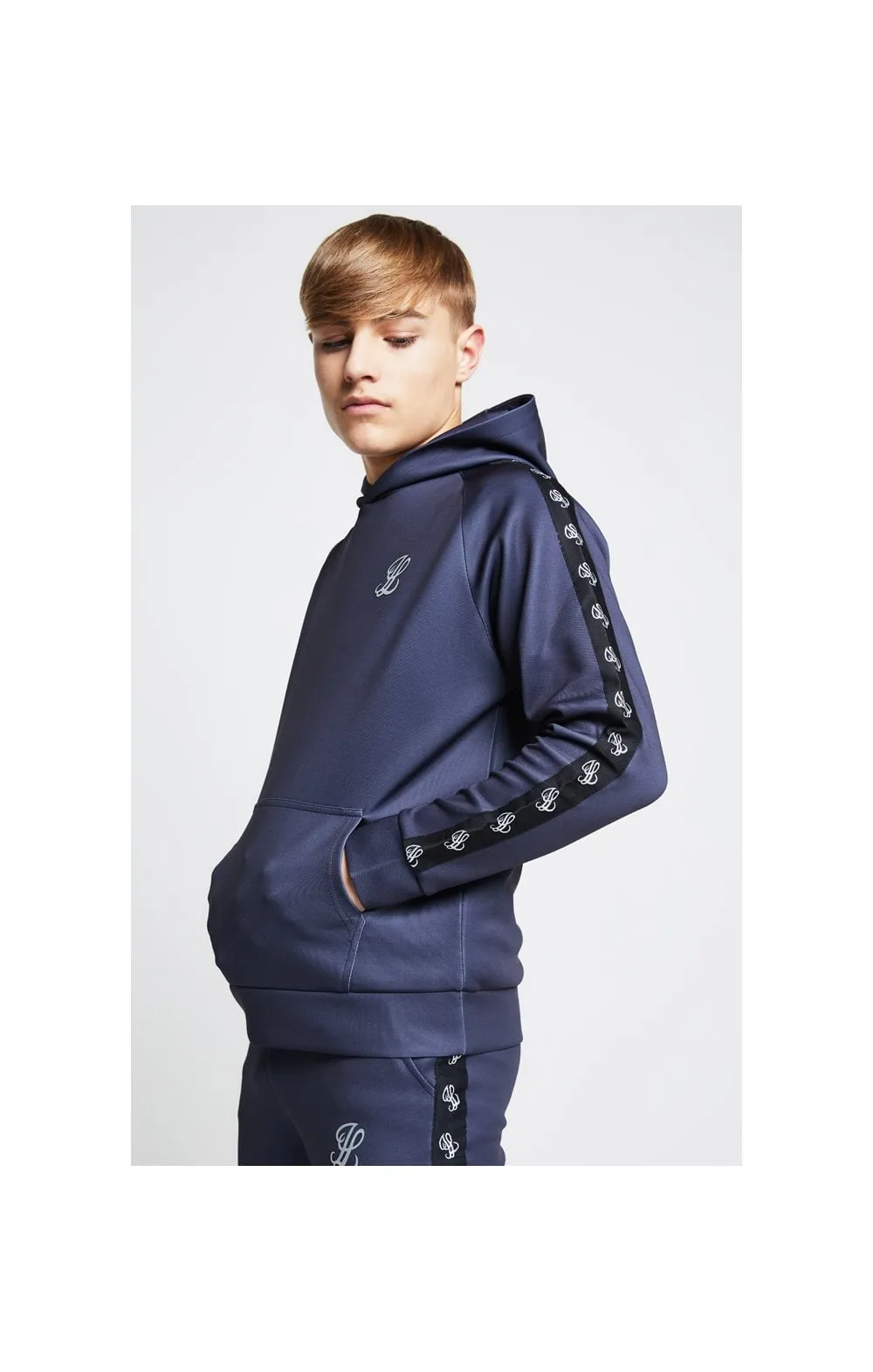 Illusive London Taped Overhead Hoodie - Grey sold by Siksilk product image thumbnail 2