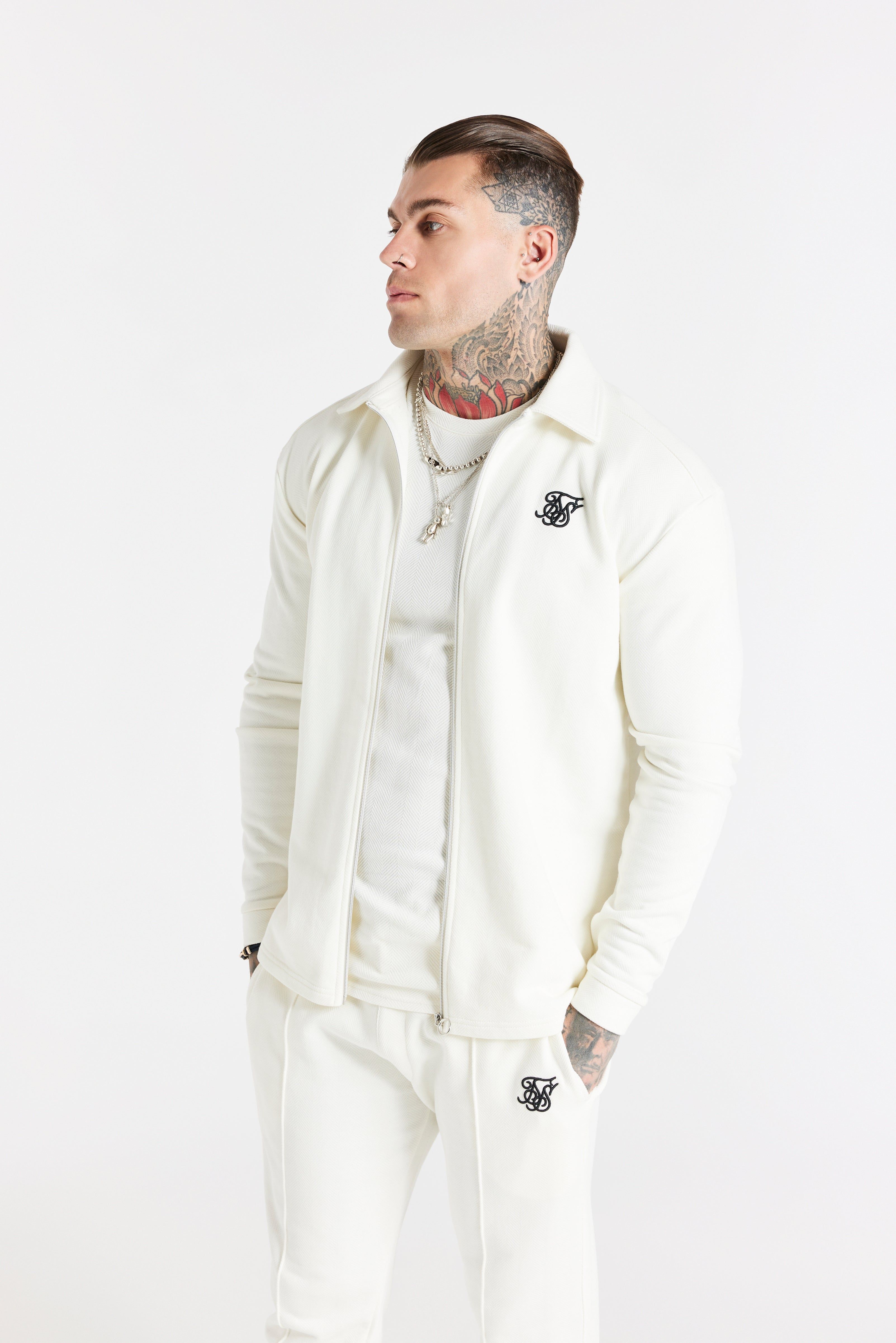 Snow Marl Herringbone Over Shirt sold by Siksilk product image thumbnail 3