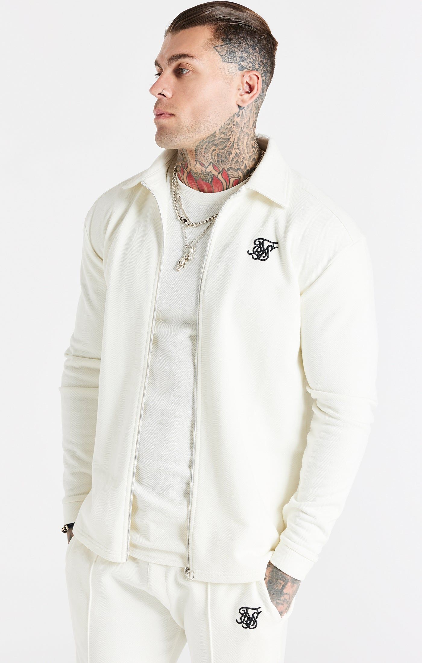 Snow Marl Herringbone Over Shirt sold by Siksilk