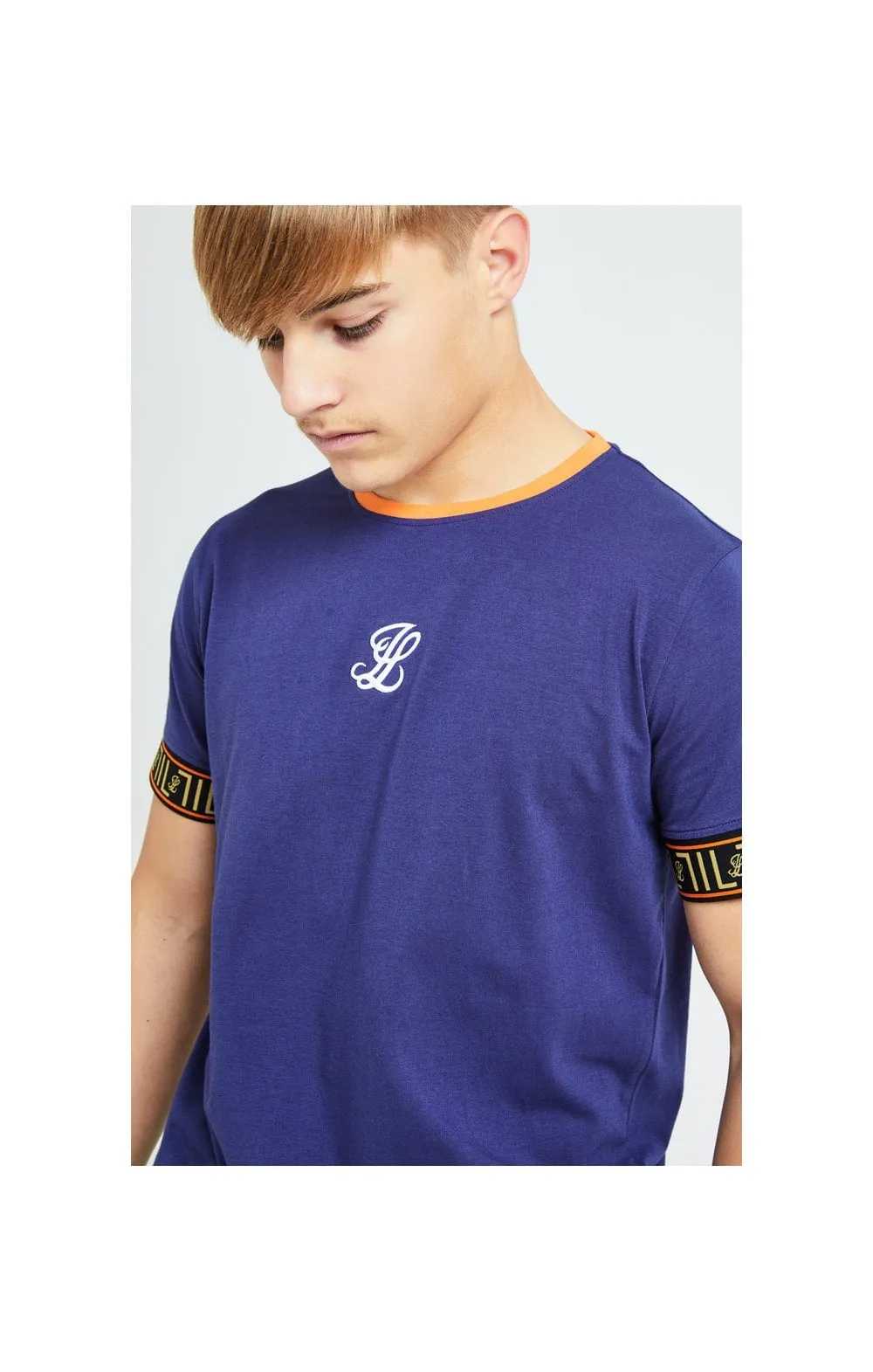 Illusive London Patriot Tech Tee - Blue & Orange sold by Siksilk