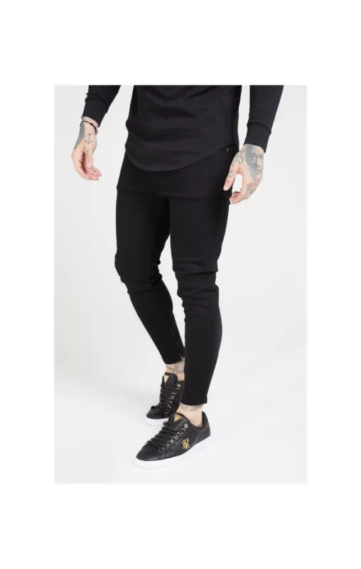 Black Essential Drop Crotch Jean made by Siksilk