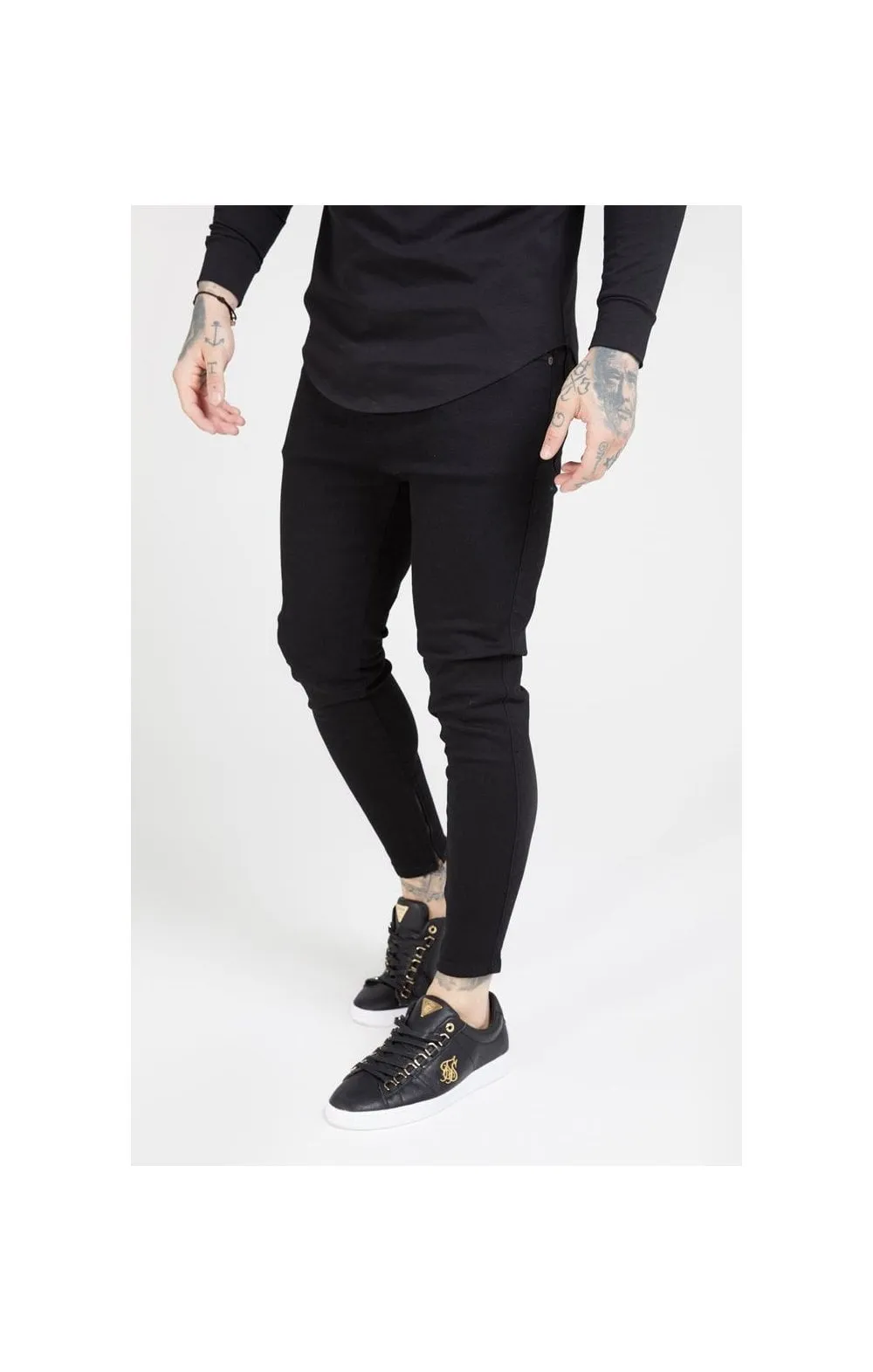 Black Essential Drop Crotch Jean sold by Siksilk