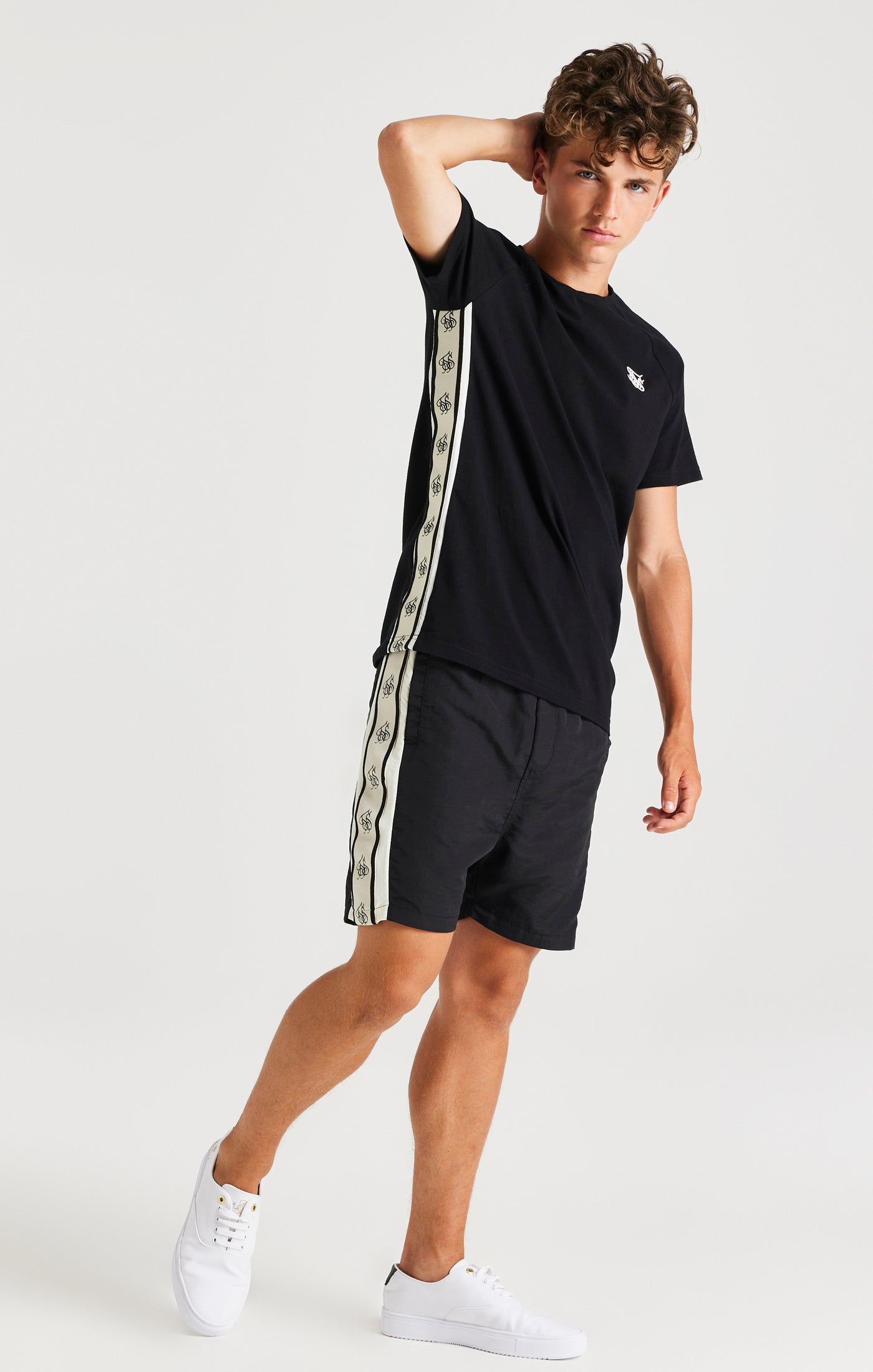 SikSilk Cali Tape Shorts - Black sold by Siksilk product image thumbnail 3